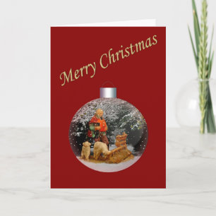 Carte personnalisable de la scène de Noël Nativité