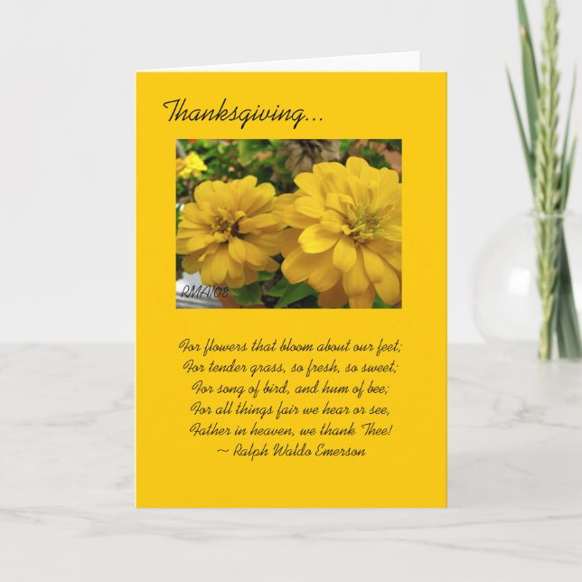 Carte personnalisable de thanksgiving (Devant)