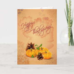 Carte personnalisable de thanksgiving avec des