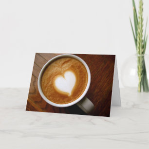 Carte personnalisable de Valentine d'amant de café