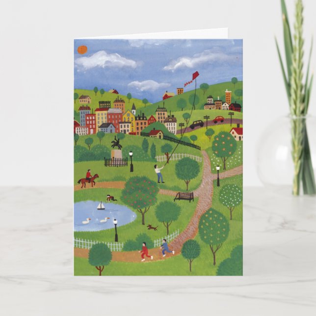 Carte personnalisable du paysage de parc (Devant)