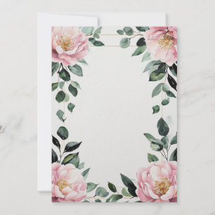 Carte personnalisable fleurie rose pour toute occa