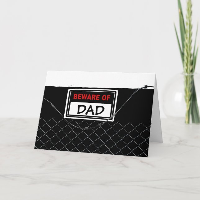 Carte Personnalisable Funny Cute Fête des pères unique (Devant)