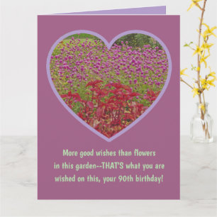 Carte personnalisable Grand Taille Joyeux 90e anniversai