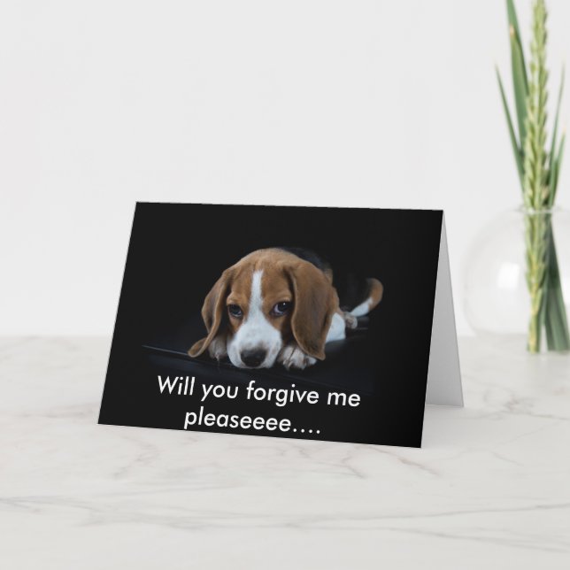 Carte Personnalisable je suis chiot mignon de beagle de (Devant)