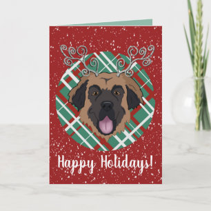 Carte Personnalisable Leonberger de Noël