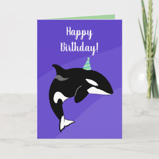 Carte Personnalisable Orca Killer Whale Anniversaire