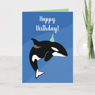 Carte Personnalisable Orca Killer Whale Anniversaire