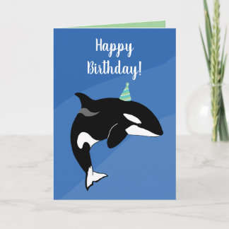 Carte Personnalisable Orca Killer Whale Anniversaire