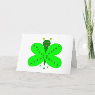 Carte personnalisable papillon Saint Patrick's Day