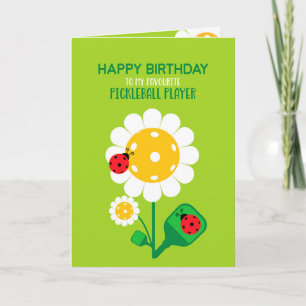 Carte personnalisable Pickleball Joyeux Anniversai