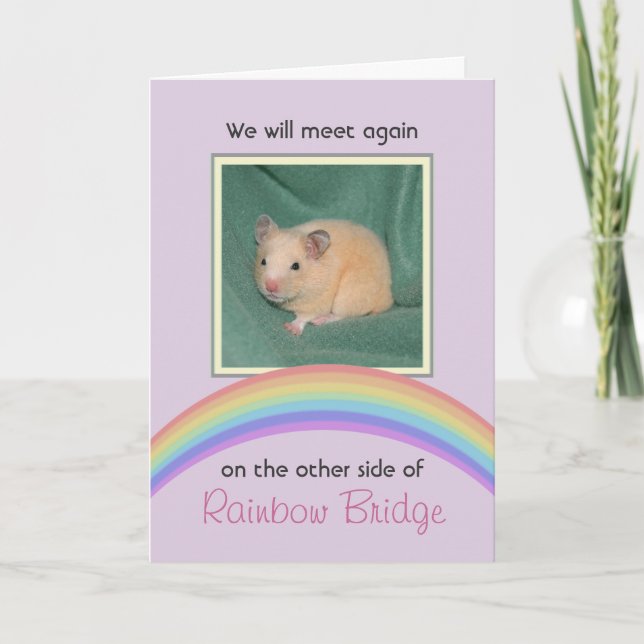 Carte Personnalisable Rainbow Bridge Pet Memorial (Devant)