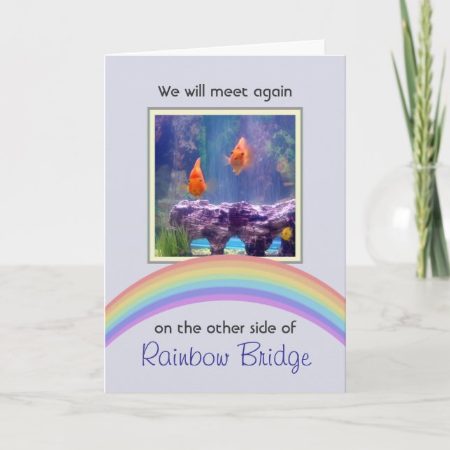 Carte Personnalisable Rainbow Bridge Pet Memorial (Devant)