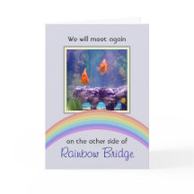 Personnalisable Rainbow Bridge Pet Memorial