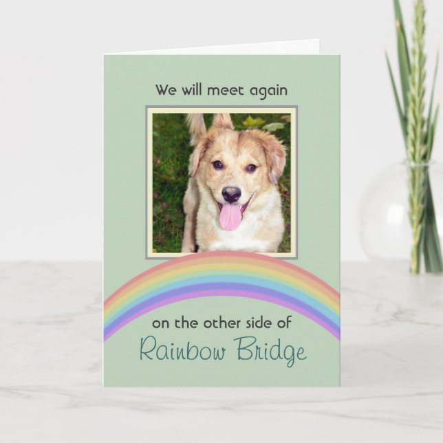 Carte Personnalisable Rainbow Bridge Pet Memorial (Devant)