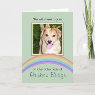 Carte Personnalisable Rainbow Bridge Pet Memorial