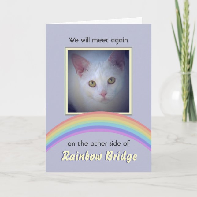 Carte Personnalisable Rainbow Bridge Pet Memorial (Devant)