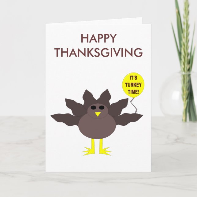 Carte personnalisable Thanksgiving Time Turquie (Devant)