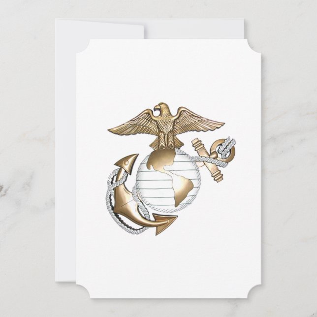 Carte personnalisable USMC EGA pour toute occasion (Devant)