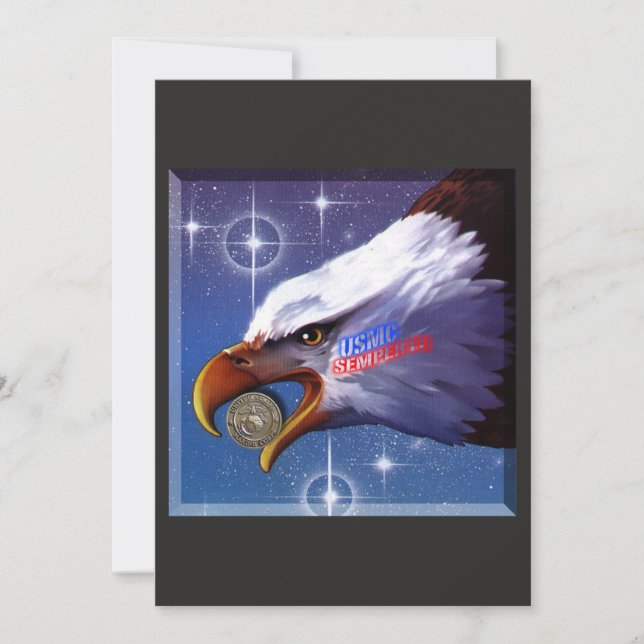Carte personnalisable USMC Seal and Eagle ! (Devant)