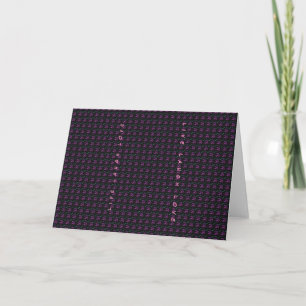 Carte Personnalisation de mots favoris noir et violet