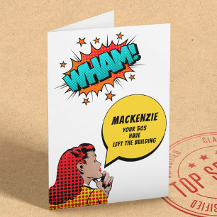 Carte Personnalisé 60e anniversaire Vintage Comic drôle