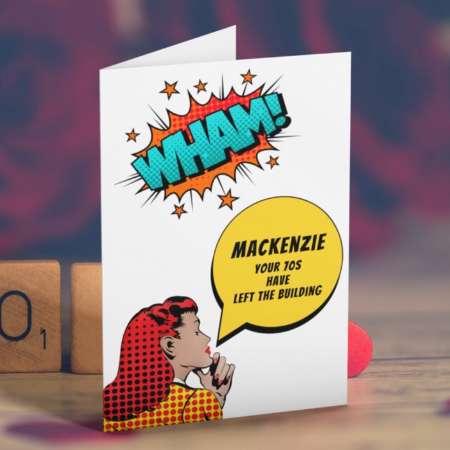 Carte Personnalisé 80e anniversaire Vintage Comic drôle (Créateur téléchargé)