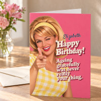 Personnalisé Anniversaire Drôle Rétro Vieillir ave