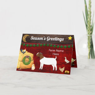 Carte Personnalisé - Campagne de Noël de la chèvre de No