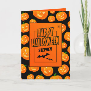 Carte Personnalisé Citrouille Bonne Halloween Salutati