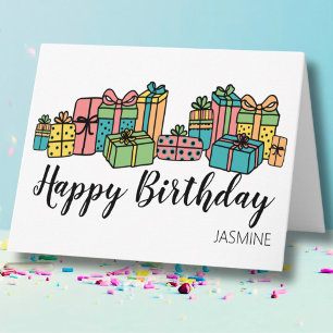 Carte Personnalisé coloré Joyeux anniversaire