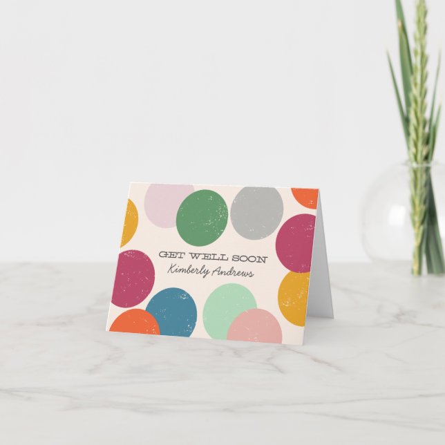 Carte Personnalisé | Confetti va bien bientôt (Devant)