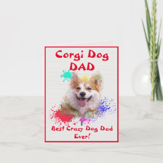 Carte Personnalisé Corgi Papa Chien Best Crazy Chien Pap