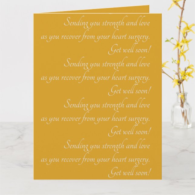 Carte Personnalisé Jaune Obtenez Bien Souhaits Chirurgie (Fleur jaune)