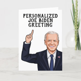 Carte Personnalisé Joe Biden Nouveautés Salutation