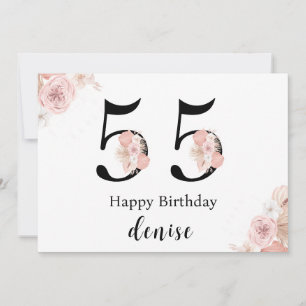 Carte Personnalisé Joyeux 55e anniversaire