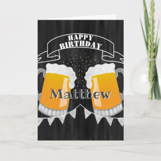 Carte Personnalisé Joyeux Anniversaire Chalkboard Verre