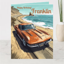 Personnalisé Joyeux Anniversaire Classic Voiture A