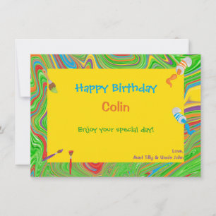 Carte Personnalisé Joyeux Anniversaire Conception de pin