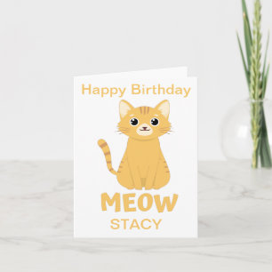 Carte Personnalisé Joyeux Anniversaire ! Cute Animal - C