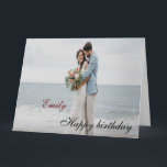 Carte Personnalisé Joyeux Anniversaire Femme photo<br><div class="desc">Personnalisé Joyeux Anniversaire Photo colorée</div>