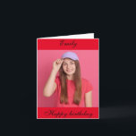 Carte Personnalisé Joyeux Anniversaire Photo femme citat<br><div class="desc">Personnalisé Joyeux Anniversaire Photo colorée</div>