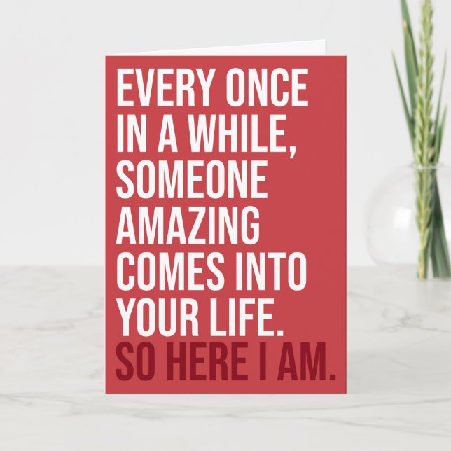 Carte PERSONNALISÉ Me voici Humour Romantique Sarcastiqu (Devant)