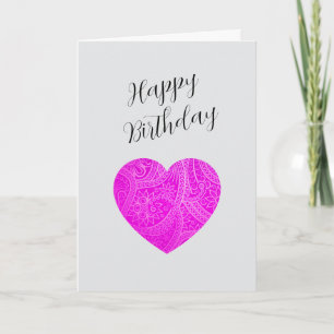 Carte Personnalisé Minimaliste Moderne Anniversaire Coeu