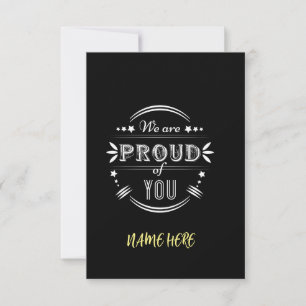 Carte Personnalisé Nous sommes fiers de vous