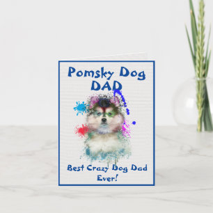 Carte Personnalisé Pomsky Papa Chien Best Crazy Chien Pa