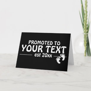 Carte Personnalisé Promoté à papa maman grand-père famil