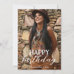 Carte Personnalisé Simple Anniversaire Photo stylé amusa
