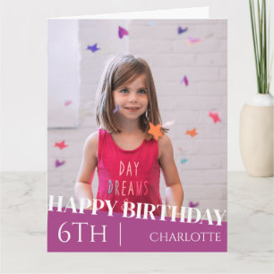Carte Personnalisé Simple Anniversaire Stylé Fun Photo C