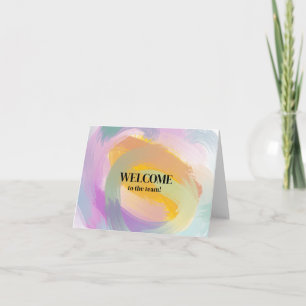 Carte Personnalisé simple Élégante Bienvenue dans l'équi